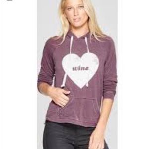 Nwt heart love wine graphic hoodie Grayson threads